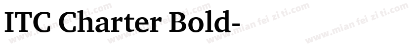 ITC Charter Bold字体转换
